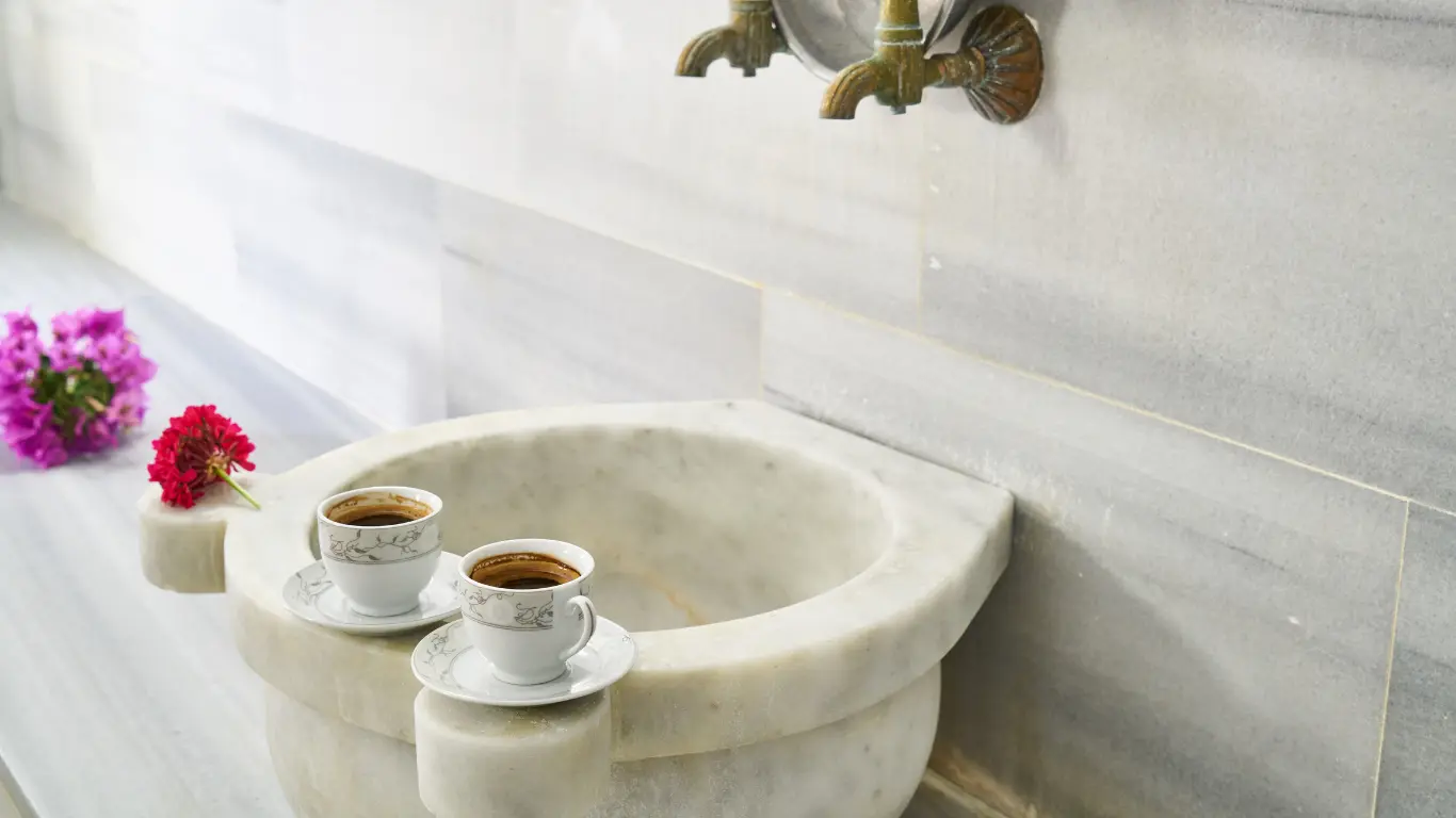 Relaxing steam bath at a traditional Turkish Hamam in Istanbul