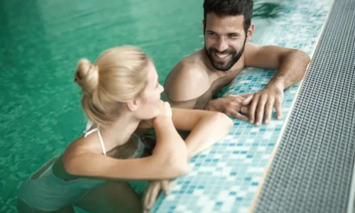 Couple enjoying a private Turkish hammam in Istanbul