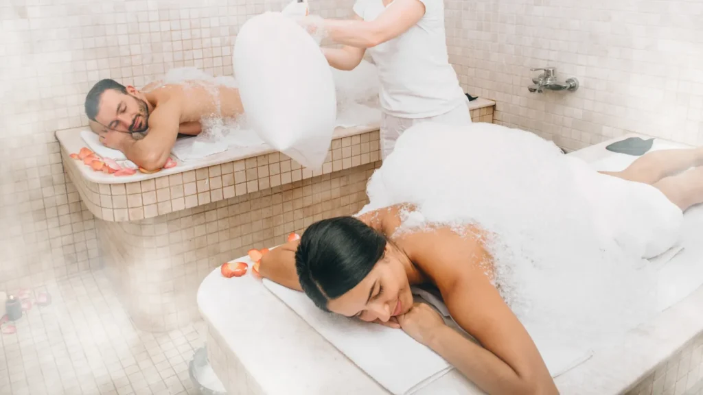 Romantic private hammam room for couples in Istanbul