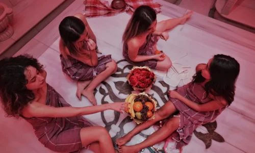 Traditional Turkish bath procedure for tourists