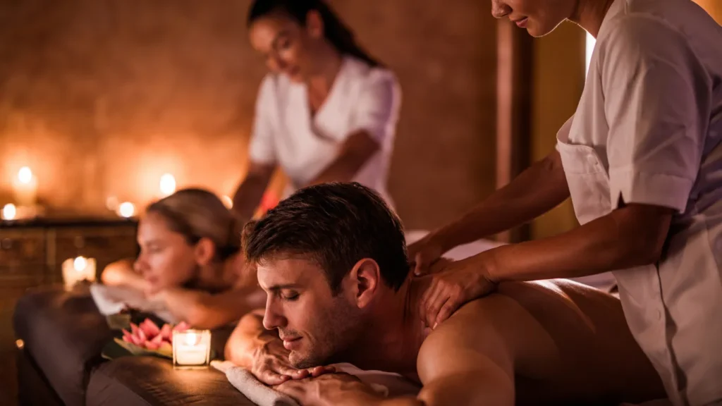 Romantic hammam with rose petals for couples in Istanbul