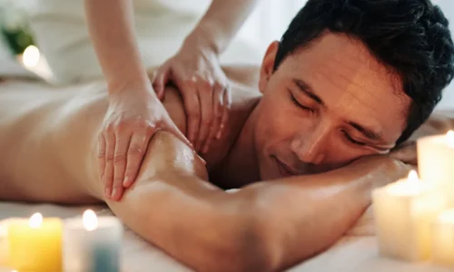 Luxury spa room near Istiklal Street with massage table