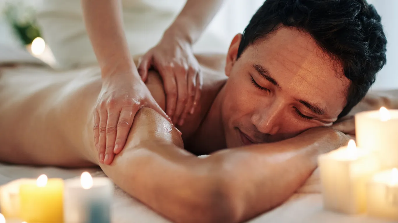 Luxury spa room near Istiklal Street with massage table