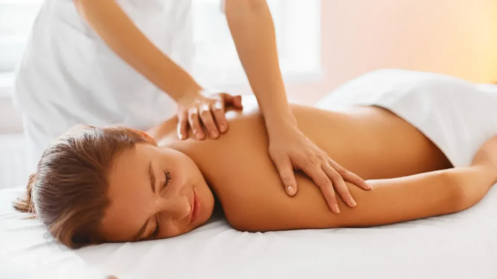 Couple enjoying a private hammam session