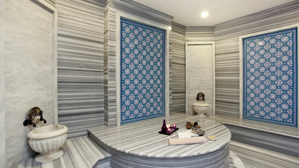 Couple enjoying authentic hammam at Victory Spa