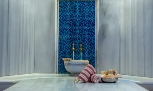 Luxury Turkish bath marble chamber at Victory Spa Istanbul