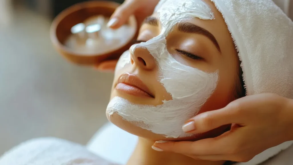 Therapist preparing aromatherapy oils in spa suite