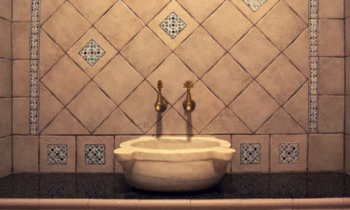 Tourist couple enjoying a Turkish bath in Istanbul.